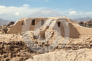 Los Paredones - historic ruins of incan castle in Nazca photo