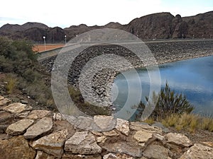 Los Reyunos Dam in Mendoza Province in Argentina