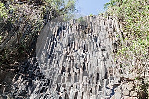 Los Tercios waterfall during the dry season, Suchitoto, El Salvad photo