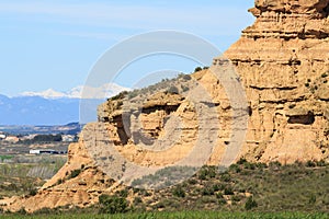 Rough rocks of Los Tozales de Monegros, Spain photo