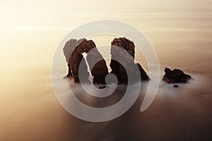 Los Urros in Costa Quebrada with long exposure