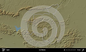 Los Yebenes outlined, Spain. Physical