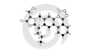 losartan molecule, structural chemical formula, ball-and-stick model, isolated image cozaar