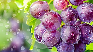 ?lose-up of an grape with water drops photo