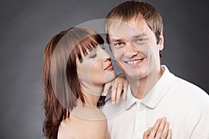 Ð¡lose-up portrait of beautiful loving couple