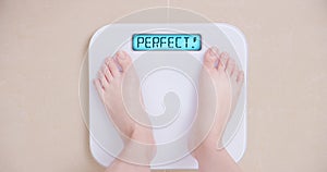 Lose weight concept with scale