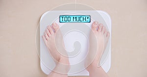 Lose weight concept with scale photo