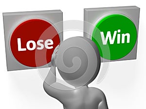 Lose Win Buttons Show Wager Or Loser