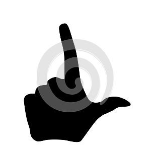 Loser hand sign vector illustration by crafteroks