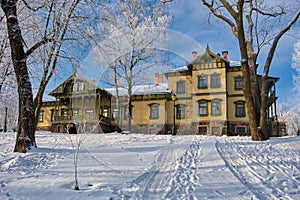 Loshitsa park in winter, Minsk, Belarus