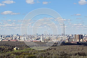 Losinoostrovsky forest park and Ostankino TV Tower