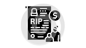 loss of breadwinner allowance glyph icon animation