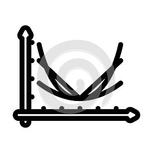 loss function chart machine learning line icon vector illustration