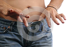 Loss of a jeans size after a diet