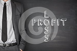 Loss & profit on blackboard