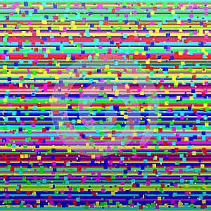 The loss of the television signal corrupted image. Digital background .