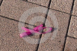 Lost Breast Cancer Ribbon
