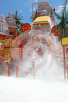 Lost city attraction in the water park