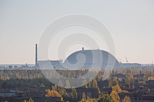 Chernobyl Nuclear Reactor and New Sarcophagus.