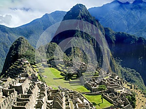 Machu Picchu, Inca city in Peru. photo