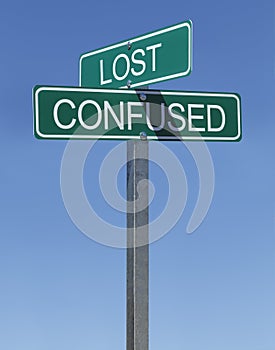 Lost Confused Sign