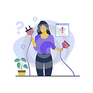 Lost connection concept illustration