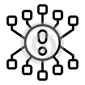 Lost connection icon outline vector. Internet error
