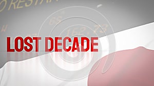 The Lost Decade on Japan Business Background 3d rendering photo