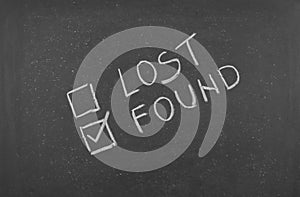 Lost or found.