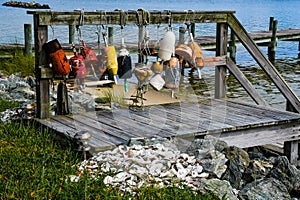 Lost and Found Buoys and Oyster Shells