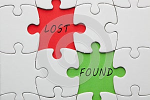 Lost Found Concept photo