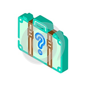 lost found information isometric icon vector illustration