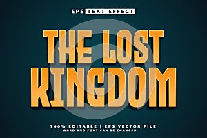 The lost Kingdom 3d editable text effect