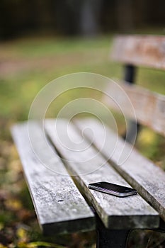 Lost phone on the bench