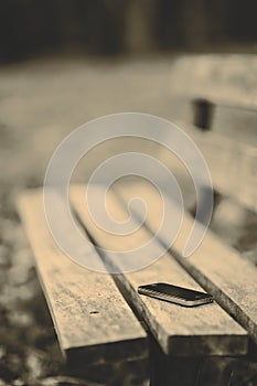 Lost phone on the bench