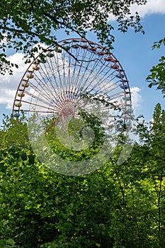 Lost places, ferris wheel of the former amusement park in Berlin