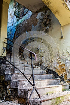 Lost Places GDR factory old stairwell photo