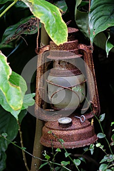 Lost rusty lantern