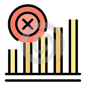Lost signal icon vector flat
