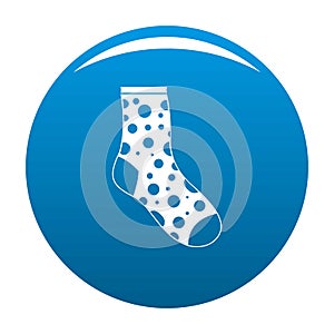 Lost sock icon vector blue