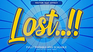 Lost text effect editable eps file