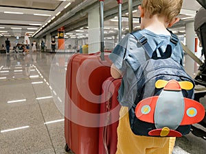 Lost toddler - alone at airport with backpack