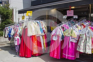 A lot of adult and kid hanboks are for sales or rental