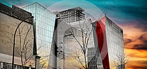 Ãlot Balmoral, modern building at the heart of Quartier des spectacles in Montreal photo