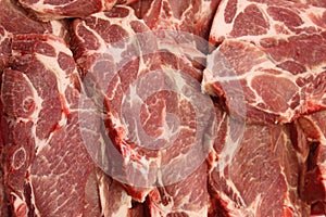 Lot of beef steak as backround