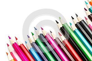 A lot of colored pencils