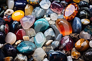 a lot of colorful decorative stones