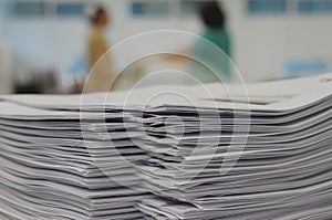 Lot of copy document at office