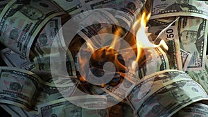 A lot of dollars in the fire, the global financial crisis and inflation, the concept