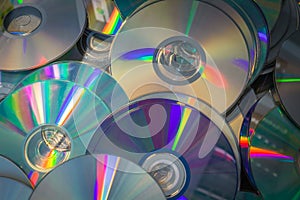 A lot of DVDs with different colors